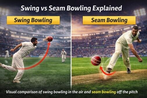 swing vs seam bowling