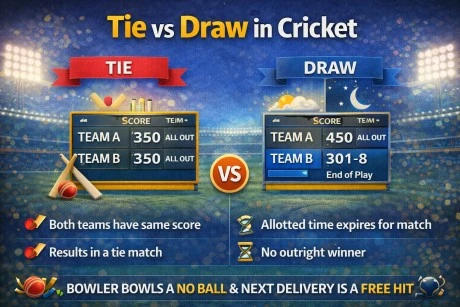Tie vs Draw in Cricket